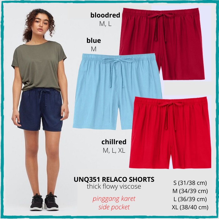 Celana Pendek Wanita Murah Uniqlo 351 Relaco Shorts