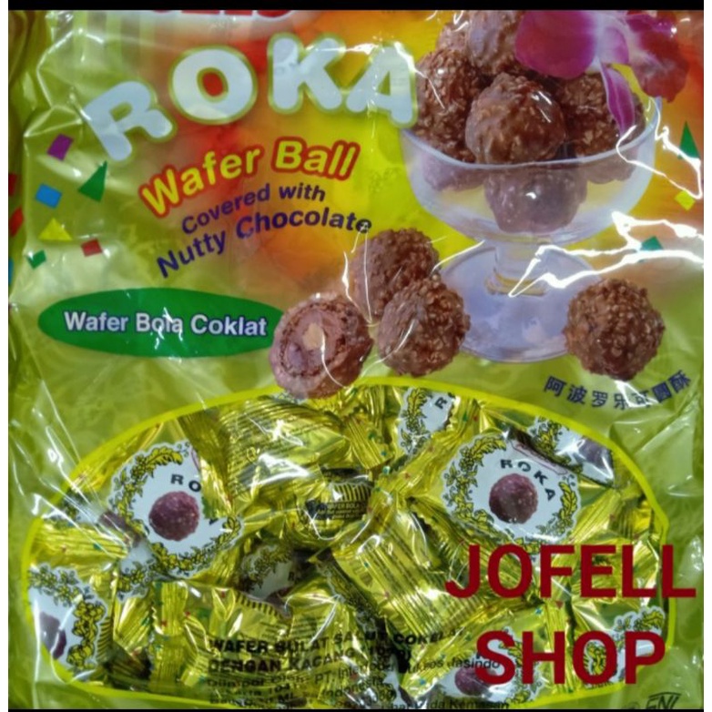 

APOLLO ROKA WAFER BALL COKLAT isi 50 pcs