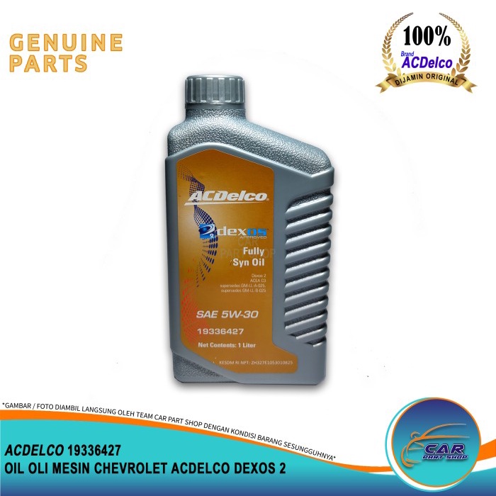 OIL OLI MESIN CHEVROLET ACDELCO AC DELCO DEXOS 2