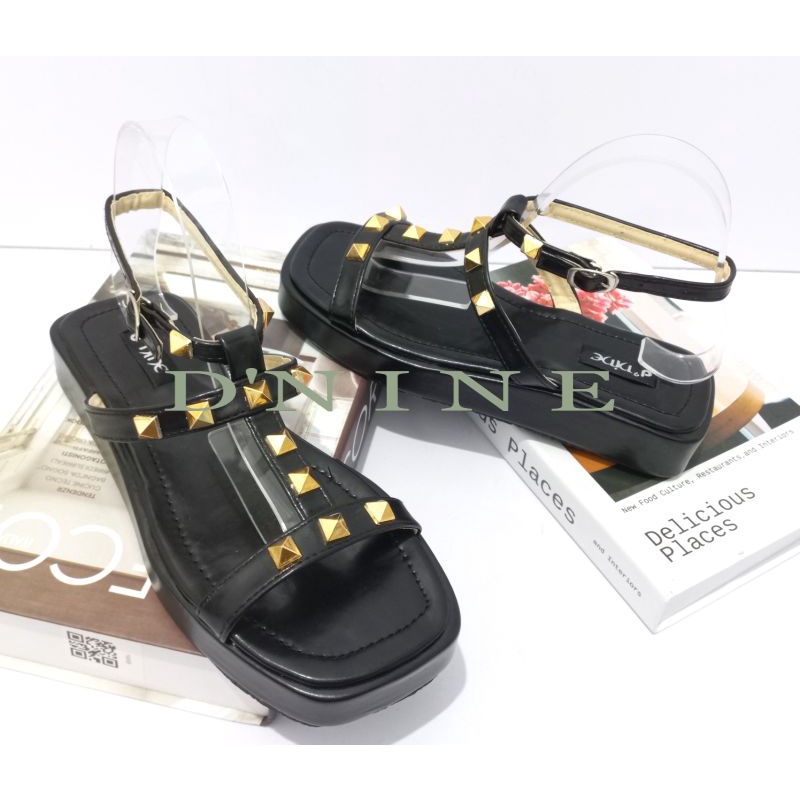 Sandal Wanita Sandal flatporm wedges Stut DN 08