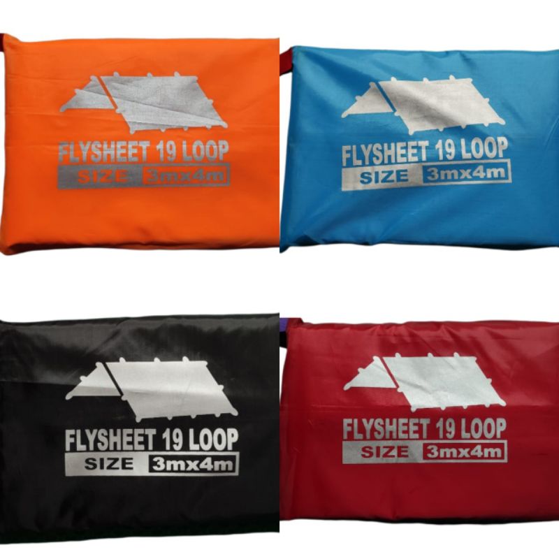 flysheet tarptent 2x3 3x4 4x6 meter flyshet flyseet tenda darurat layer outer tenda shelter