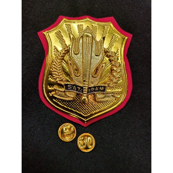 pin lencana kewenangan besar security