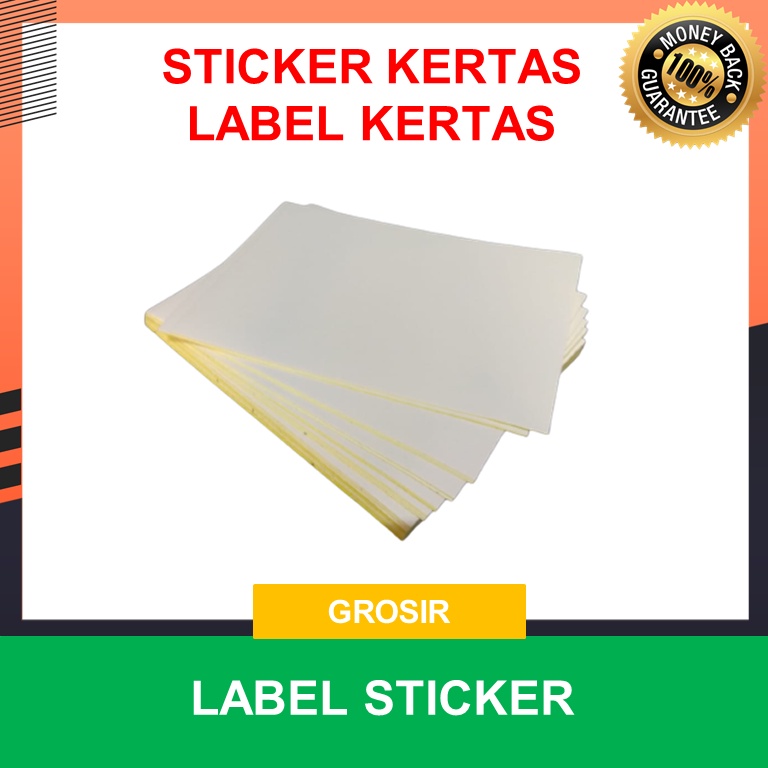 Sticker Kertas Label Sticker Cocok Untuk Printer Laser dan Printer Laser Bisa Untuk Alas Oles Racun Cicak