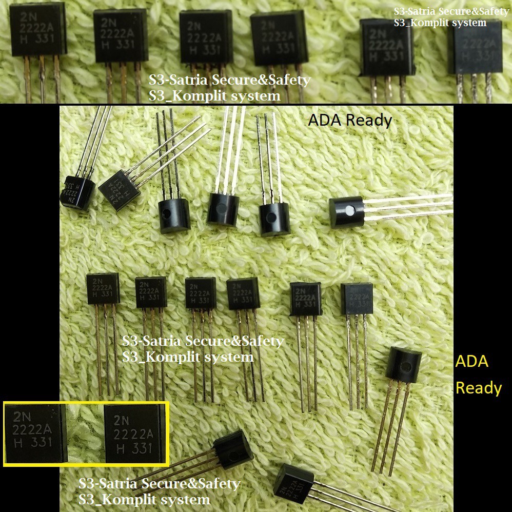 Hitam Transistor 2N2222a 2N2222 2N 2222 2 N 2222A