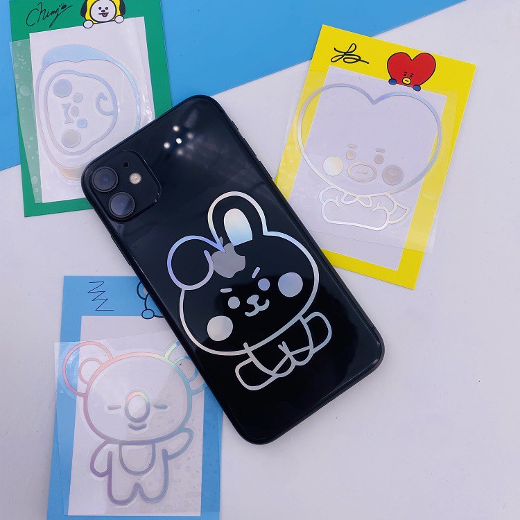 Stiker Laser Desain KPOP BTS BT21 Baby Army Bomb Untuk Laptop / Handphone