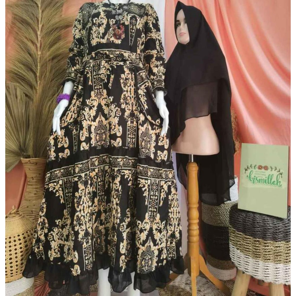 GAMIS SET HIJAB MONALISA SULTAN// SYARI MONALISA SAKU