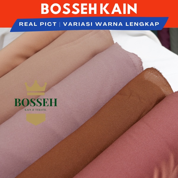 (0,25 Meter) Kain Diamond Crepe Premium | Kain Diamond Italiano Ceruti | Kain Bahan Hijab| Kain Baha