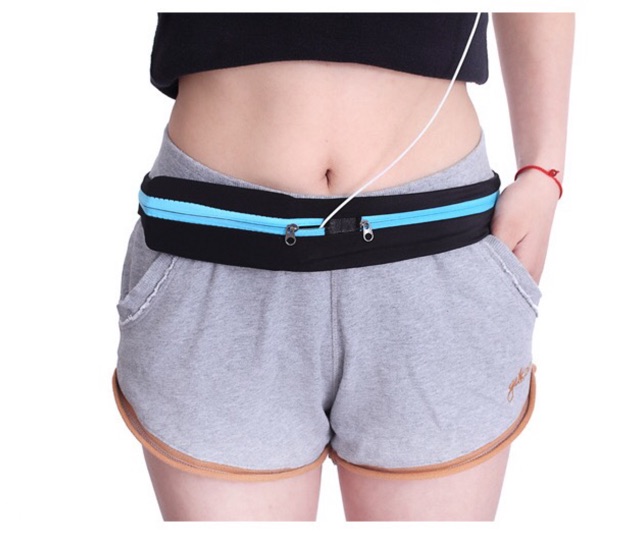 Double Pocket Running Belt Tas Pinggang Jogging Lari