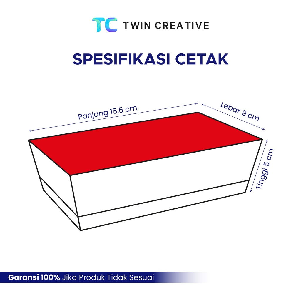 Custom Print Paper Lunch Box Kemasan Kotak Makanan - Packaging Food Pail Rice Box Ivory 270 gsm