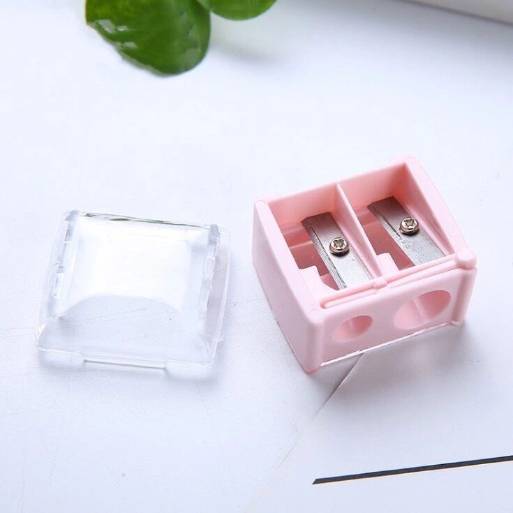 1PC Double Holes Pencil Sharpener Makeup Pencil Multi Purpose Mechanical Pencil Sharpener for Office School Supplies