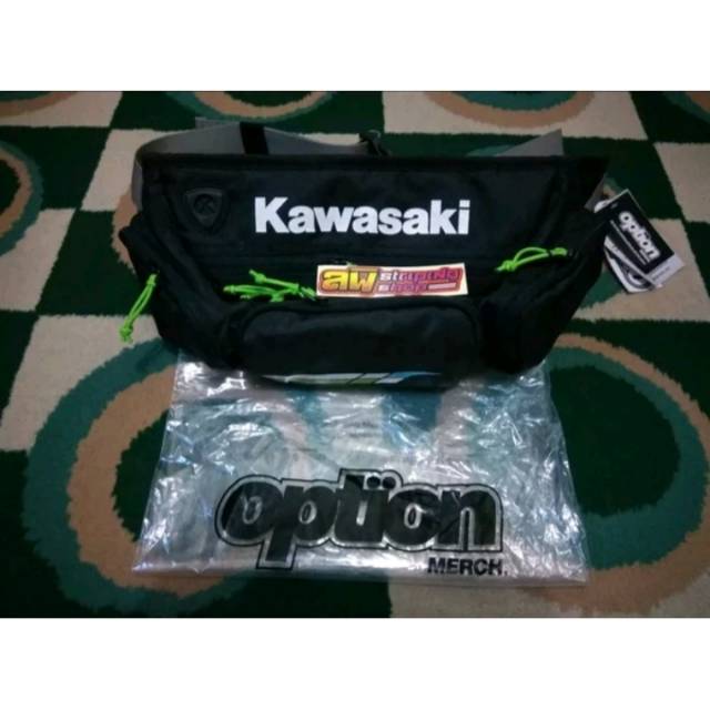 Waistbag weistbag team kawasaki tas slempang tas pinggang kawasaki model Taichi option Merch