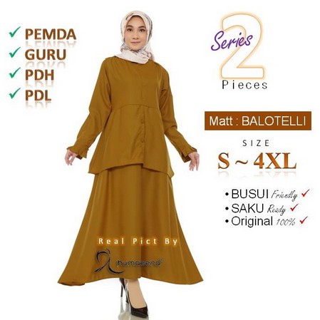 Baju Gamis Seragam Dinas PEMDA PNS Wanita Khaki Keki Model Setelan Two-Pieces Baju Gamis Seragam Dinas Coklat Pemda PNS Khaki Keki Wanita Bahan Toyobo Premium Ori Warna Gamis Pemda PNS  Stelan Baju Dinas Pemda Wanita Aceh Gamis #230822