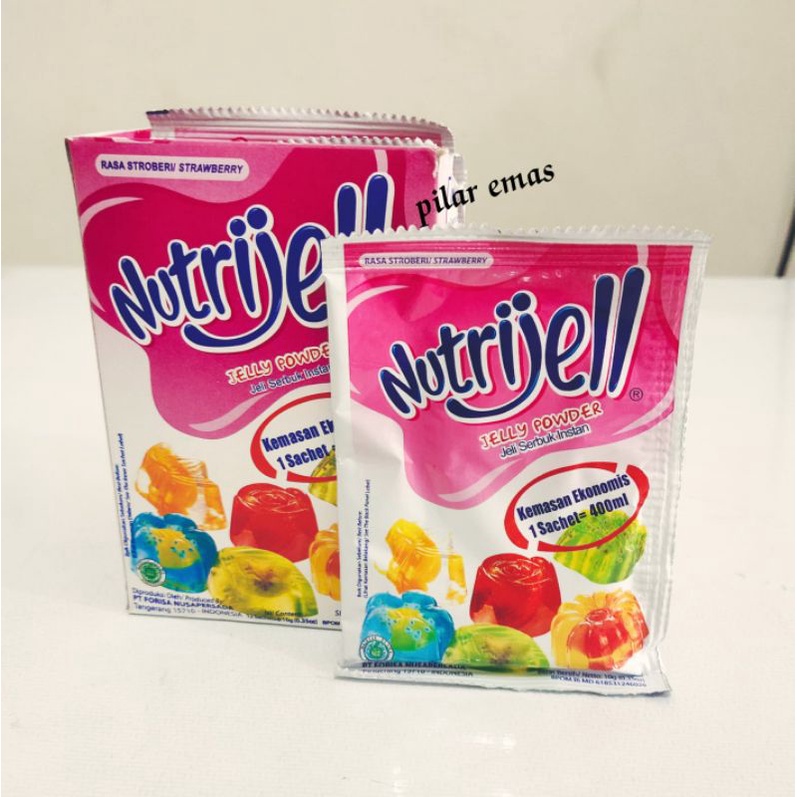 

nutrijell jelly serbuk instan rasa strawberry 12 x10gr