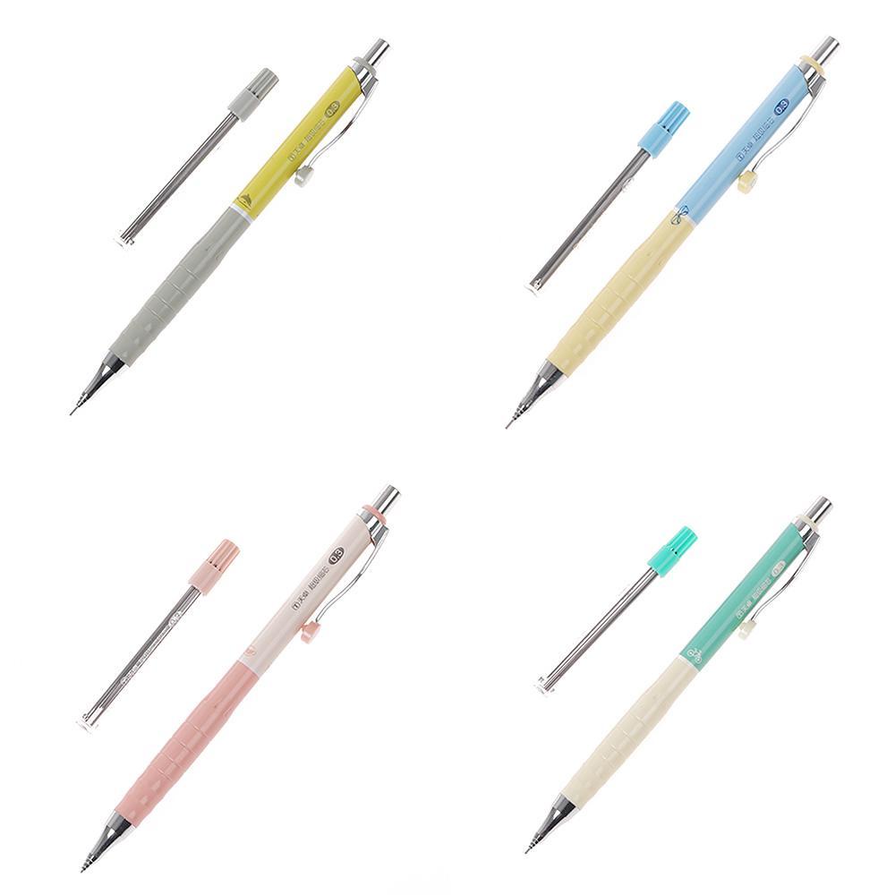 Suyo 1set 0.3mm Warna Pada Acak Pensil Mekanik Portable Gambar Perlengkapan Sekolah Alat Tulis Isi Ulang