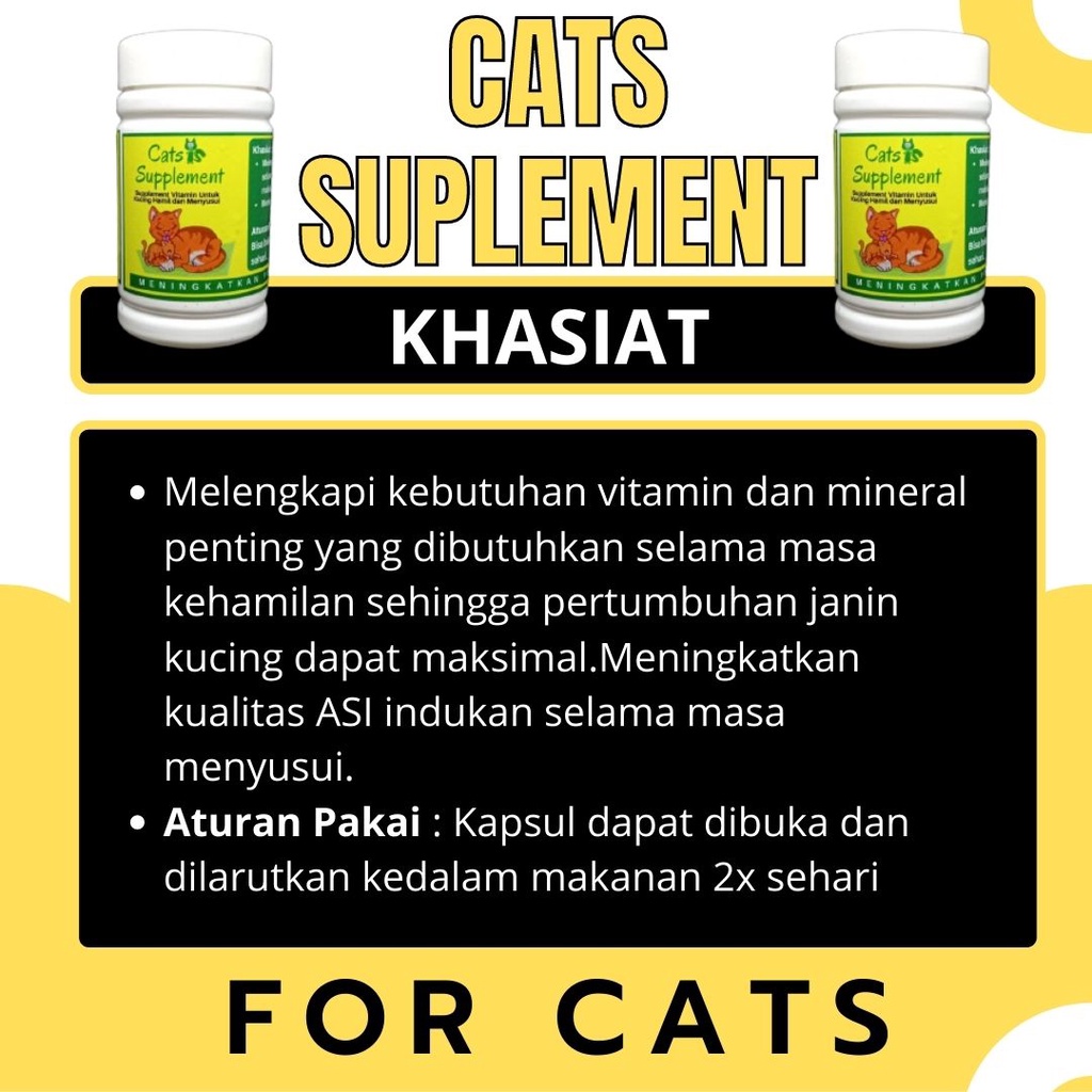 SUPLEMEN KUCING HAMIL DAN MENYUSUI VITAMIN PELANCAR AIR SUSU INDUKAN 1 BOTOL DENGAN BAHAN ALAMI FEFARM