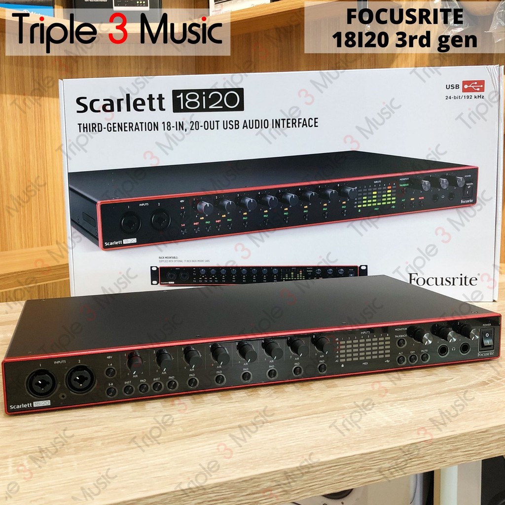 Focusrite Scarlett 18i20 3rd Gen ORIGINAL Garansi Soundcard Recording