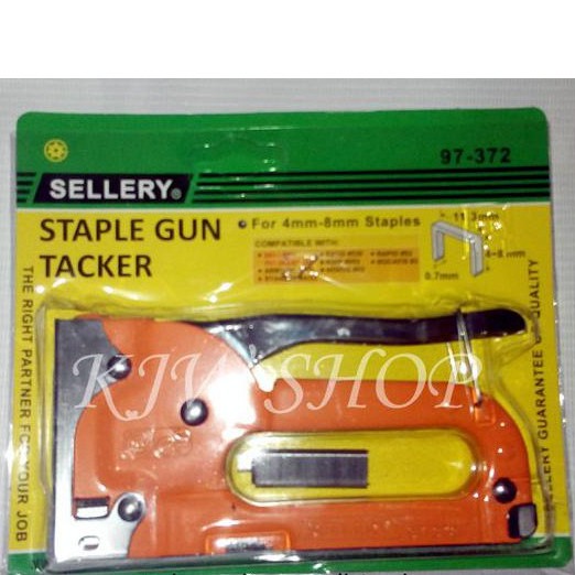 

<Bayar Ditempat / Cod> Staple Gun Tacker / Stapler / Staples Tembak Besi Merk Sellery Laris