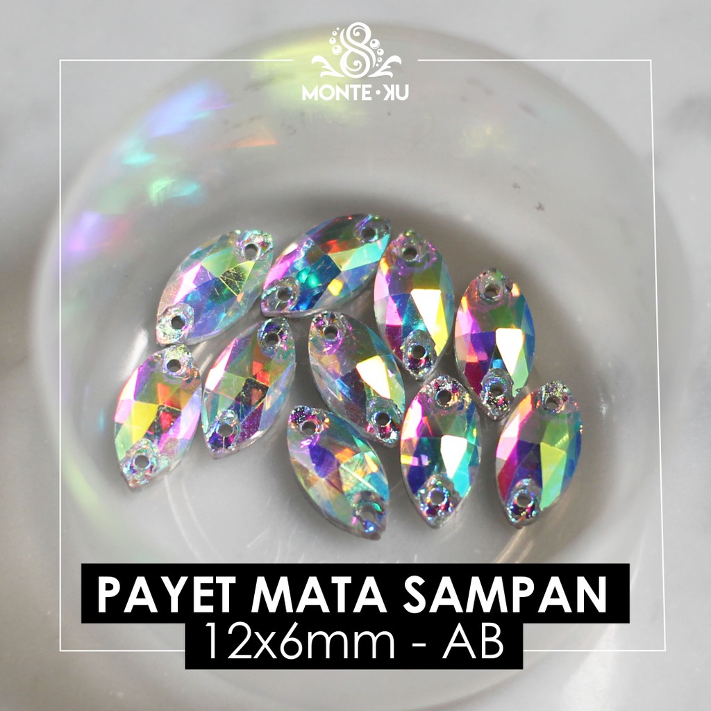 Monte Manik Mote Beads Borci Payet Mata Sampan Mata Kristal Kecil Besar Murah bisa GO SEND