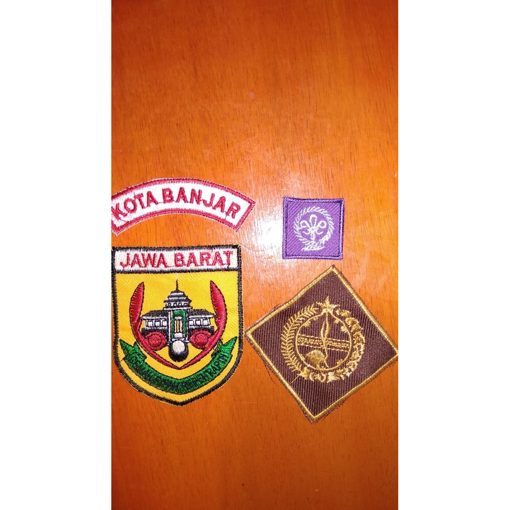 Jual Logo Badge Set Pramuka Kwarcab Kwarda Pandu Dunia Wosm