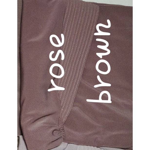 Jilbab Instan Jersey korea hijab jersey karet dagu By Miftah Collection Part 1-Rose brown