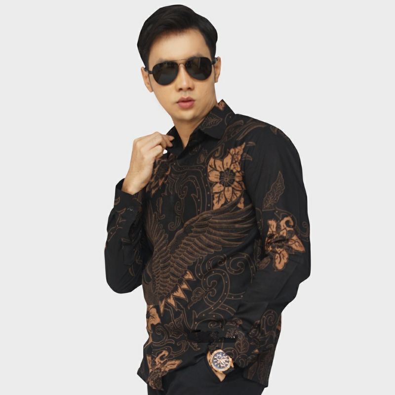 KEMEJA BATIK PRIA LENGAN PANJANG LAPIS FURING