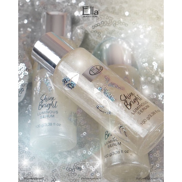Ella Skincare Shine Bright Luminous Serum/hand body pencerah malam/hand body pemutih malam