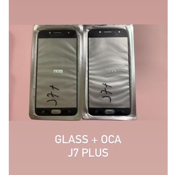 GLASS TS + OCA GLUE SAMSUNG J7 PLUS / J7+ / C8 / C710F BLACK