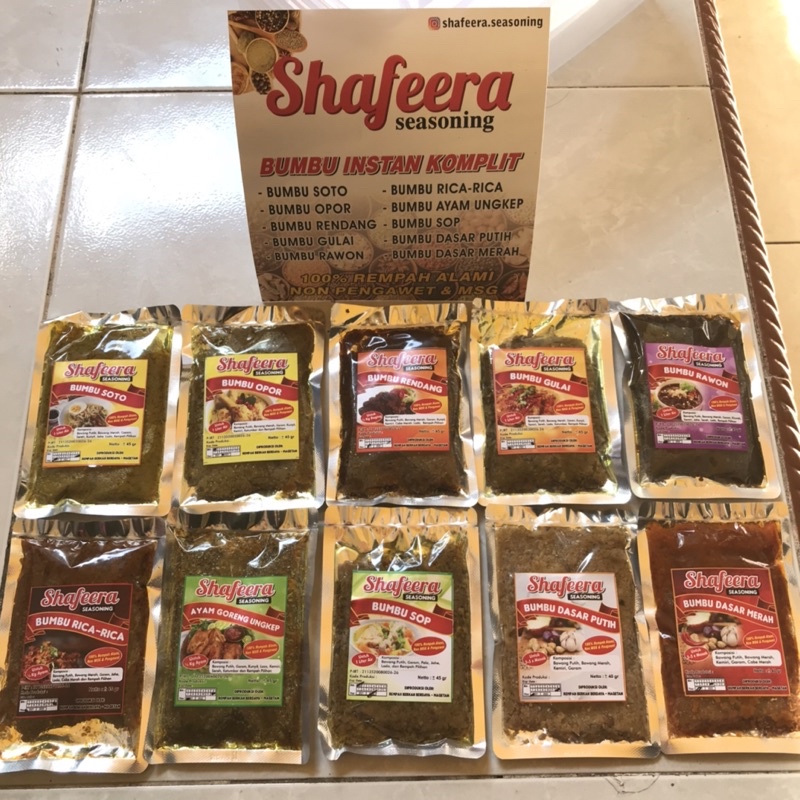 Jual Bumbu Shafeera Rempah Non Msg Soto Opor Rendang Gulai Rawon Sop