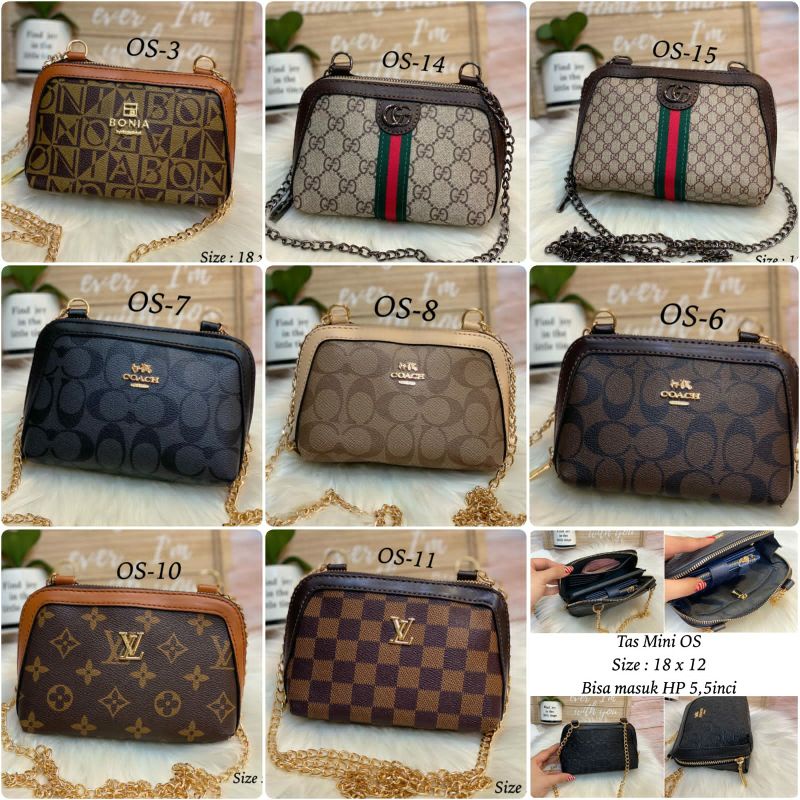 Tas Slempang Oval OS  Mini Wanita Import