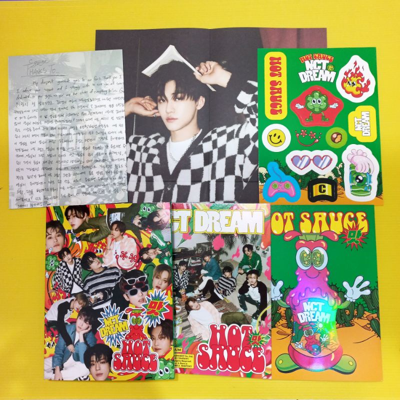 Album Only NCT Dream Hot Sauce Boring Chilling Crazy ver Folded Poster Jaemin Haechan Mark Chenle