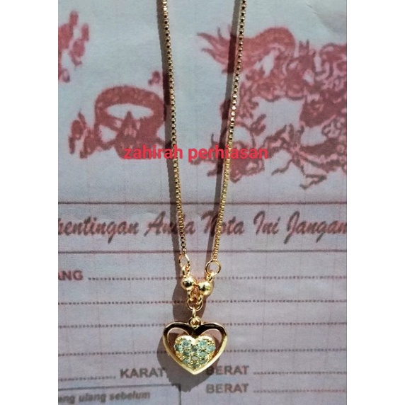 kalung emas liontin love pertama full dewasa