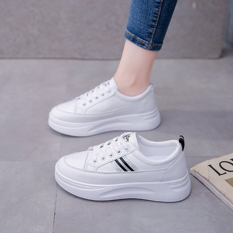 Sepatu Sneakers Tinggi Sneaker Putih Cewek Import  Spatu Model Kekinian Terbaru SP-188