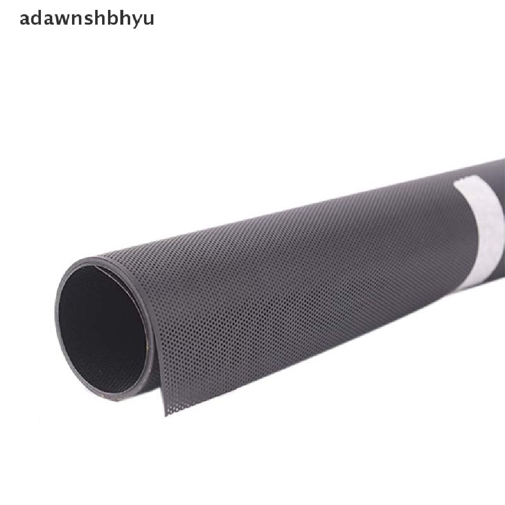 Adawnshbhyu DIY 30x100cm Jaring Komputer PVC PC Case Kipas Cooler Hitam Penutup Filter Debu