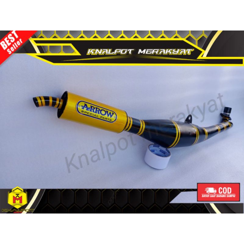 knalpot fizr force1 f1zr standar racing belang emas merek arrow super garing cod