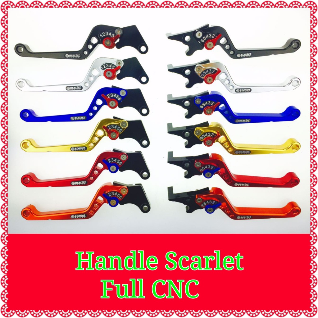 HANDLE REM PEGANGAN REM TANGAN KIRI KANAN CNC STELAN MIO SCARLET RACING
