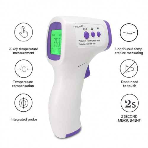 THERMOMETER GUN MEDIS TERMOMETER SUHU TUBUH TERMO GUN DIGITAL MURAH THERMOMETER GUN LCD 3 WARNA