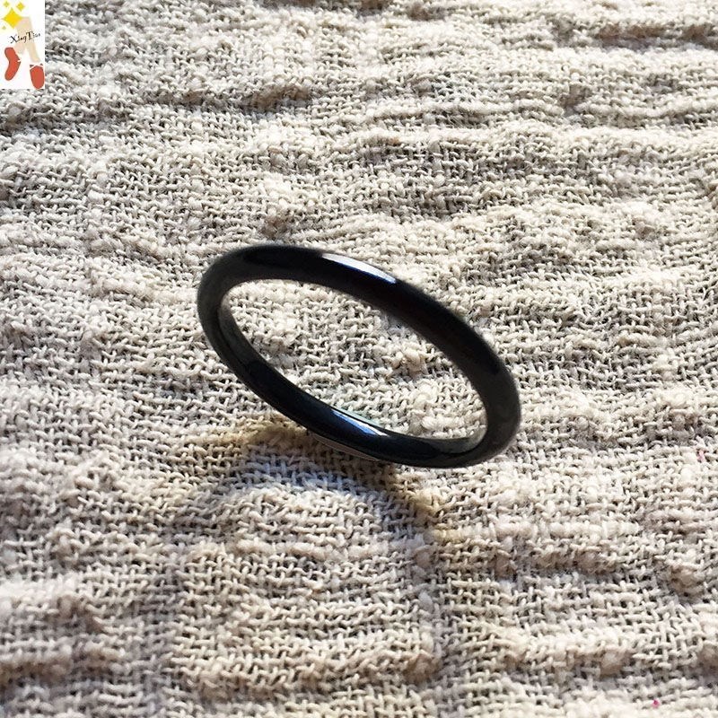 Set Cincin Warna Hitam Gaya Harajuku Korea Untuk Aksesoris