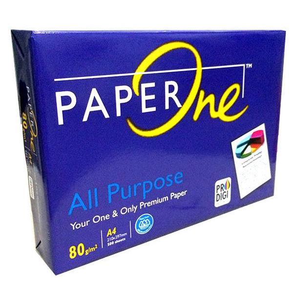 

PAPERONE Kertas A4 80gr All Purpose 1 Ream (500 lembar) [Kertas HVS, Kertas Fotocopy]