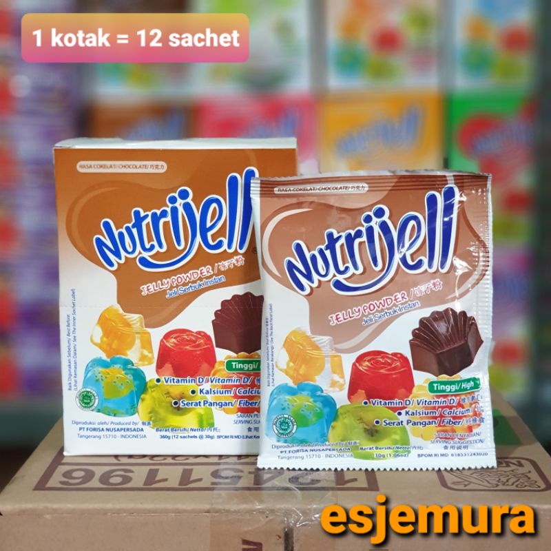 

Nutrijell Jelly Powder Rasa Coklat per kotak isi 12 bungkus