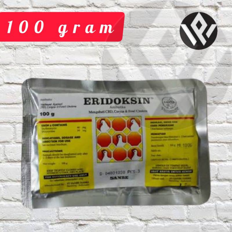 Eridoksin 100 gram Serbuk Antibiotik Untuk Ternak Ayam PT Sanbe Farma