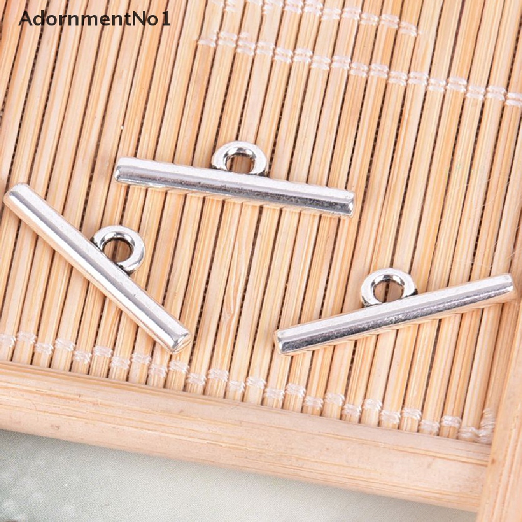 (AdornmentNo1) 20pcs / Set Kait Toggle Silver Retro Untuk Membuat Perhiasan DIY