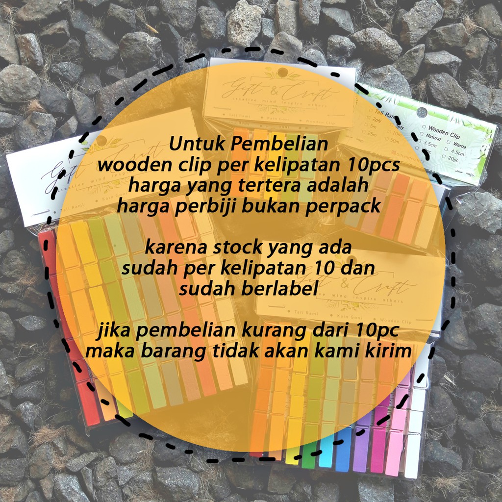 Wooden Clip Warna Warni 3.5cm // Jepit kayu mini // Jepit Foto Kecil //  Jepit Foto Polaroid