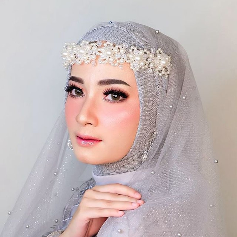 Deartiara Headpiece Bandana Mutiara Aksesoris Rambut Pengantin Wanita