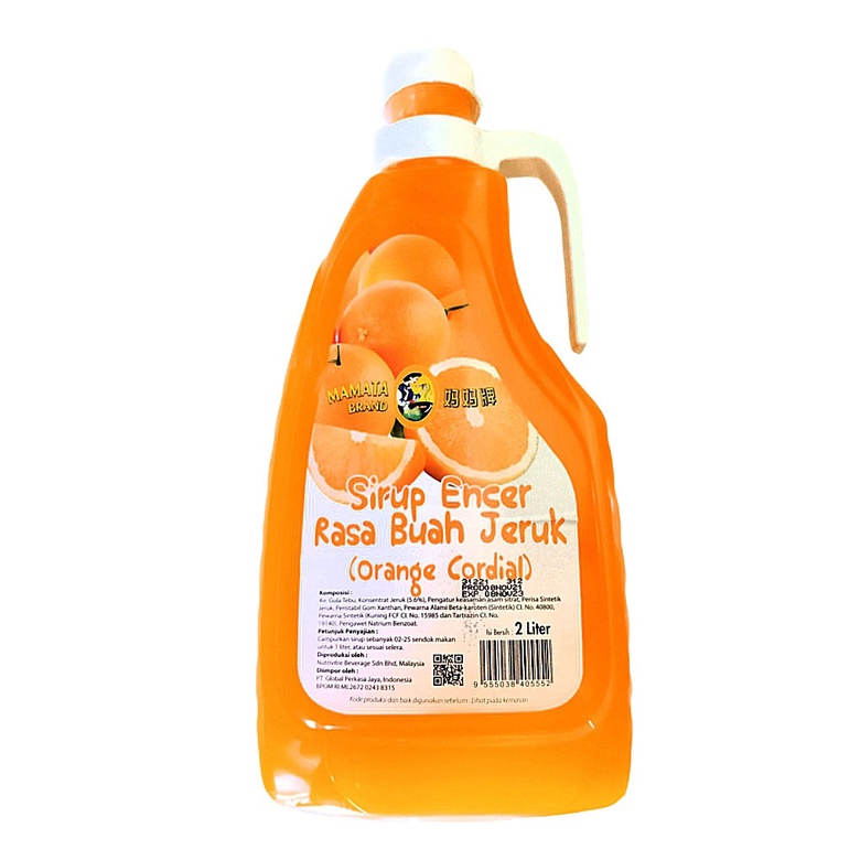 

sirup mamata orange jeruk 2 liter