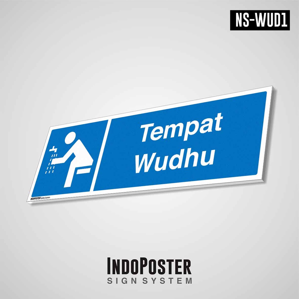 

Safety Sign Rambu K3 Pelat PVC Tempat Wudhu Mushola Masjid Sign