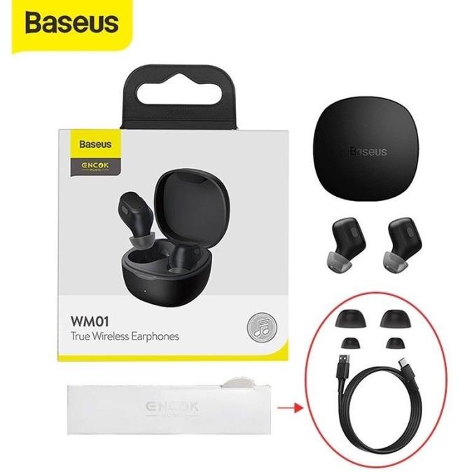 Baseus Encok Wm01 Tws Wireless Earphone Headset Esrbuds Bluetooth Eb78368