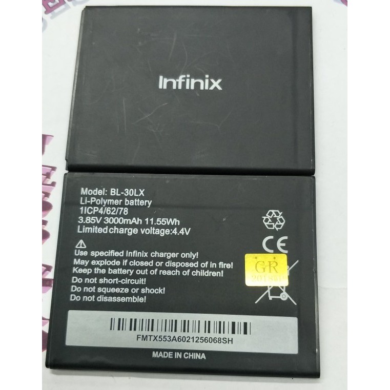 Battery Batre Baterai Infinix Hot 3 Lite X554 Hot 3 Max X553 BL-30LX BL30LX BL 30LX