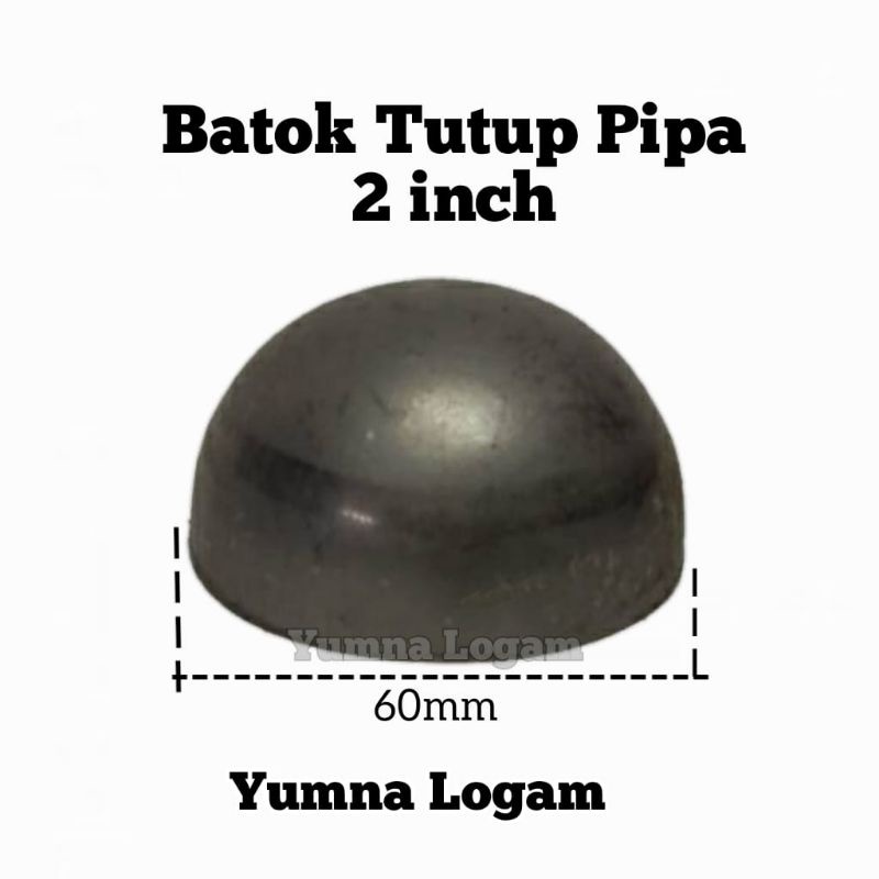 Dop batok tutup pipa 2 inch ornamen aksesoris pagar besi