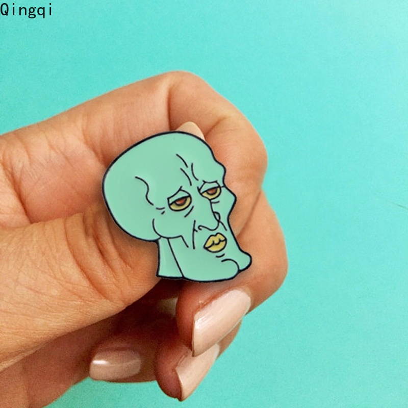 Pin Bros Enamel Bentuk Kartun Hewan Cumi-Cumi Untuk Hadiah Anak