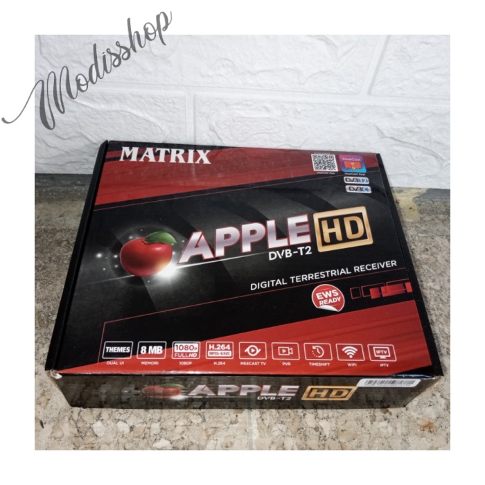 RECEIVER TV SET TOP BOX MATRIX APPLE DVB T2 DIGITAL DVBT2 ANTENA APEL - DVB